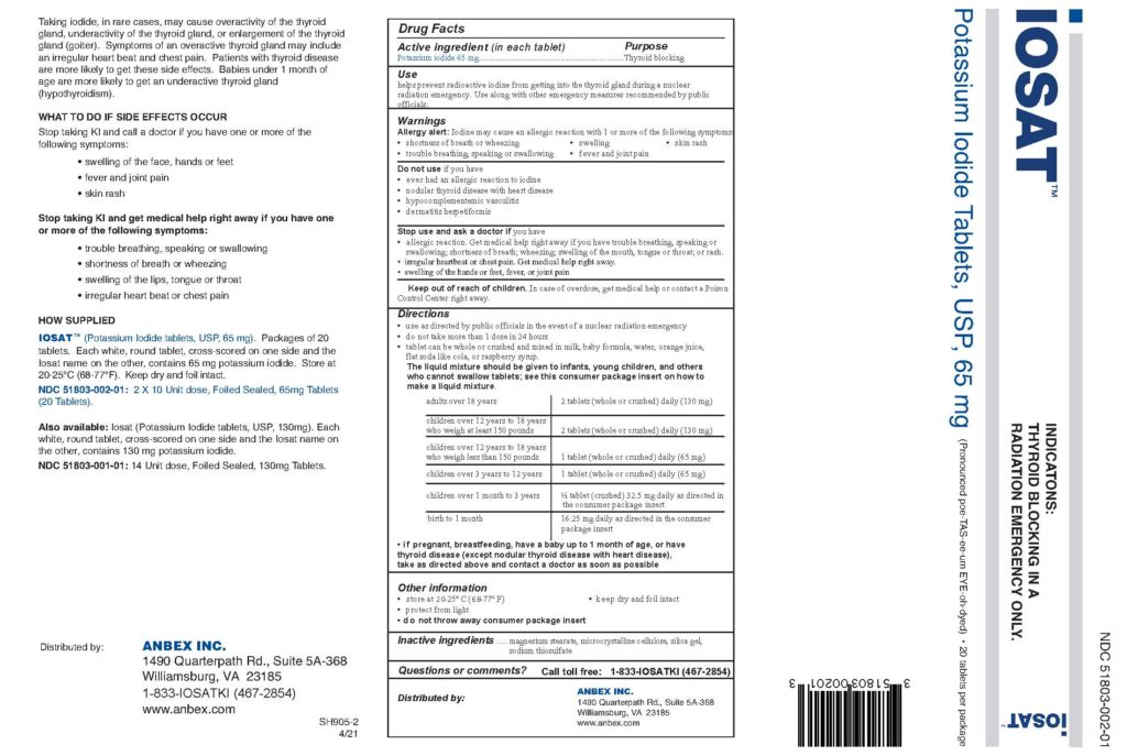 IOSAT® Potassium Iodide by Anbex, Inc.